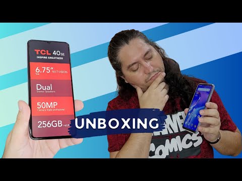 Unboxing do TCL 40SE: smartphone intermediário com tela grande e câmera de 50MP