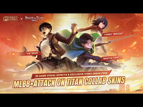 MLBB × Attack On Titan Collab Skins | Yin &amp; Fanny &amp; Martis | Mobile Legends: Bang Bang