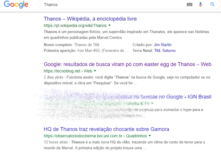 Thanos invade o Google e transforma em pó resultados da ... - 763 x 535 png 134kB