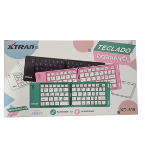 Mini Teclado Dobrável Bluetooth ABNT XTRAD XD-618