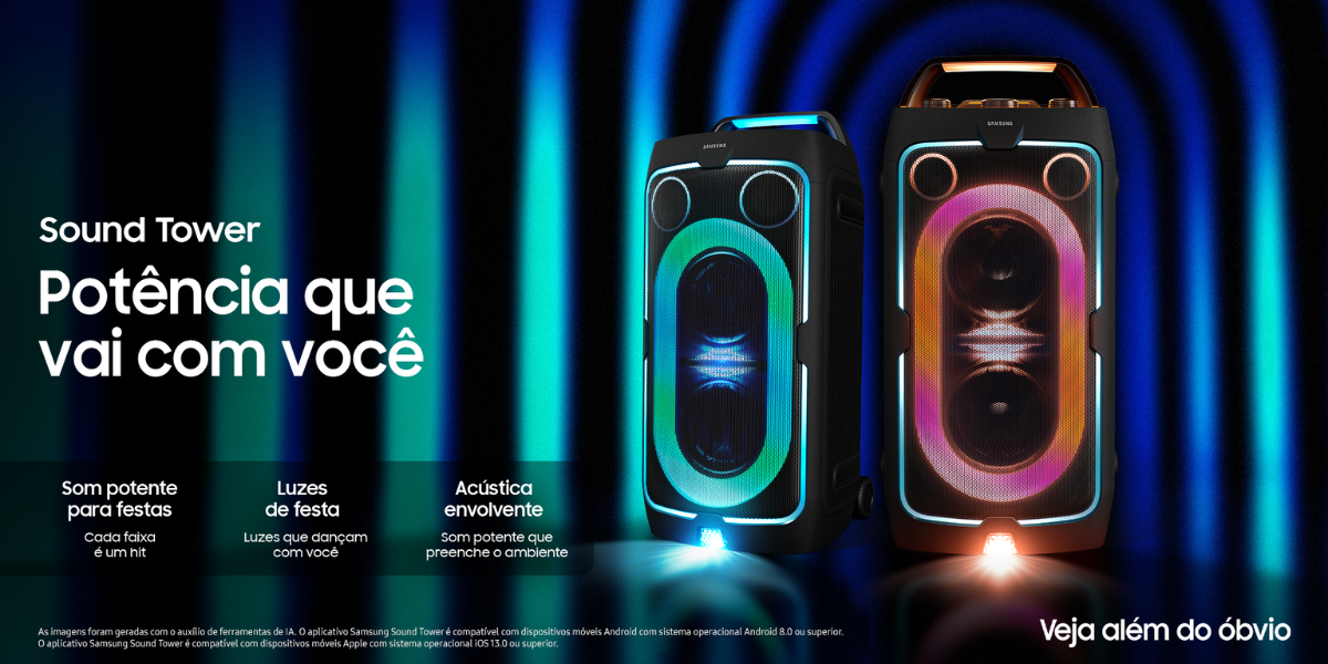 Sound Towers da Samsung são opção de som potente para o Carnaval