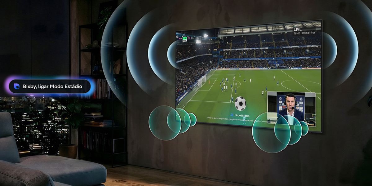 Modo Estádio: nova função das TVs Samsung transforma a experiência de assistir futebol em casa