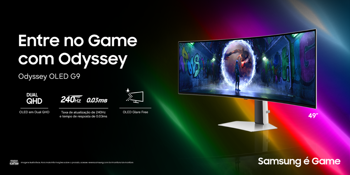 Samsung redefine o limite da imersão gamer com o novo Odyssey OLED G9 de 49 polegadas