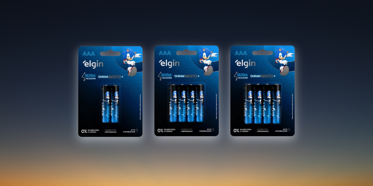 Elgin amplia linha Sonic com novas pilhas ultra alcalinas