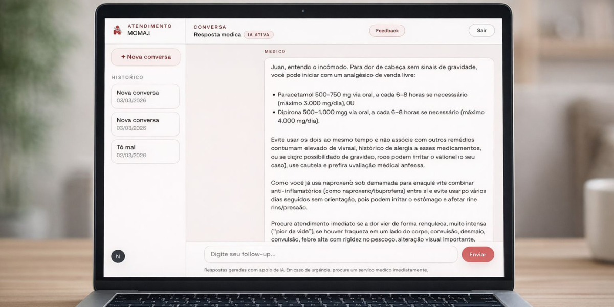 MOMA.I: Médicos criam IA de acompanhamento domiciliar com 95% de assertividade