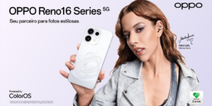 OPPO lança linha Reno16 no Brasil com design holográfico 3D, novos recursos de IA e foco em fotografia