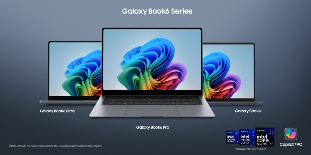Samsung lança Galaxy Book6 Series no Brasil com foco em IA, mobilidade e integração ao Ecossistema Galaxy