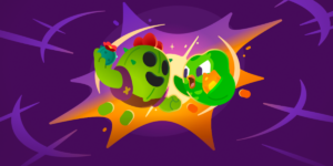 Adorados mascotes do Brawl Stars e do Duolingo se enfrentam em nova colaboração