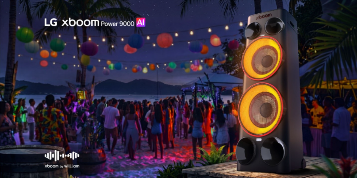LG demonstra 440 W RMS da xboom Power 9000 em teste ao vivo