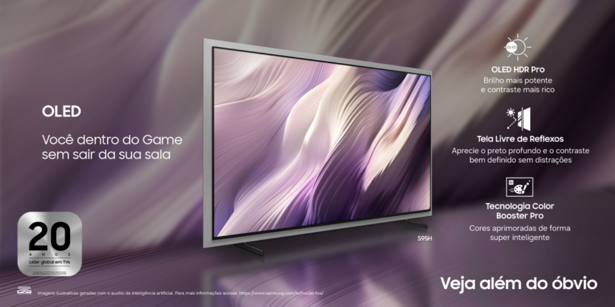 Novas TVs Samsung Vision AI OLED unem IA, painéis de até 165 Hz e 7 anos de atualizações