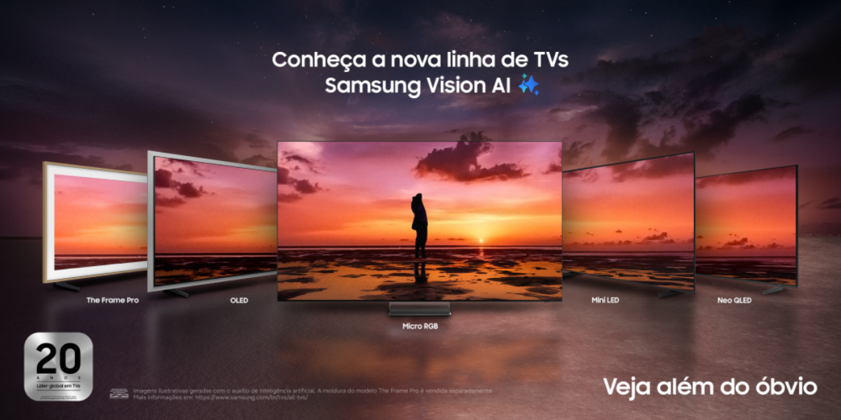 Samsung amplia linha premium de TVs com Micro RGB e OLED