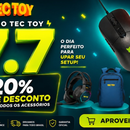 Tec Toy promove 7.7 com 20% de desconto em acessórios gamer da linha Zeenix