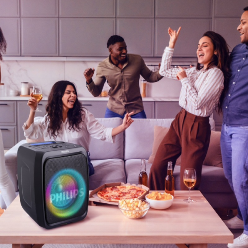 Philips lança TAX3000M no Brasil com 450W, karaokê e até 10 horas de bateria