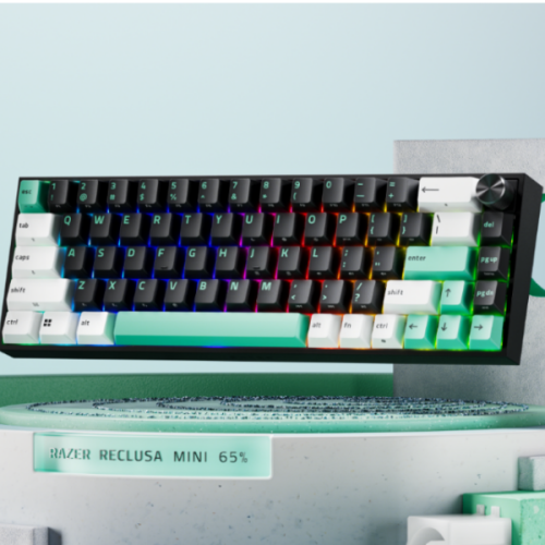 Razer apresenta o Reclusa Mini 65%, teclado gamer magnético sem fio com switches hot-swappable