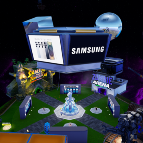 Samsung leva Galaxy S25 Ultra para o Fortnite com ilha interativa focada em AI e desempenho