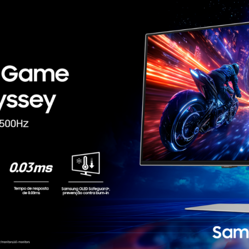 Samsung lança no Brasil o primeiro monitor OLED 500Hz do mundo