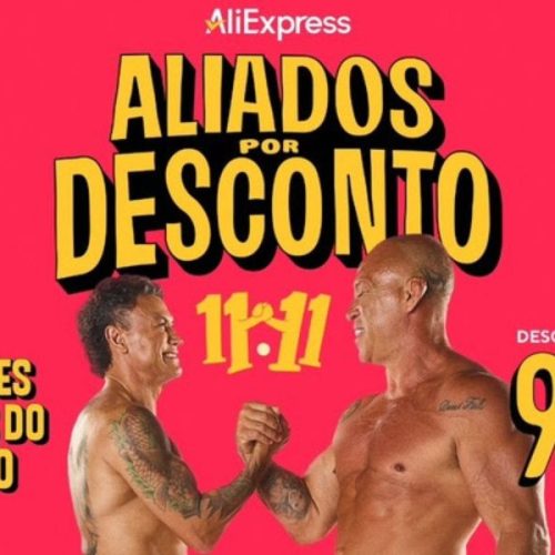Popó e Wanderlei Silva se unem na campanha 11.11 do AliExpress com descontos de até 90%