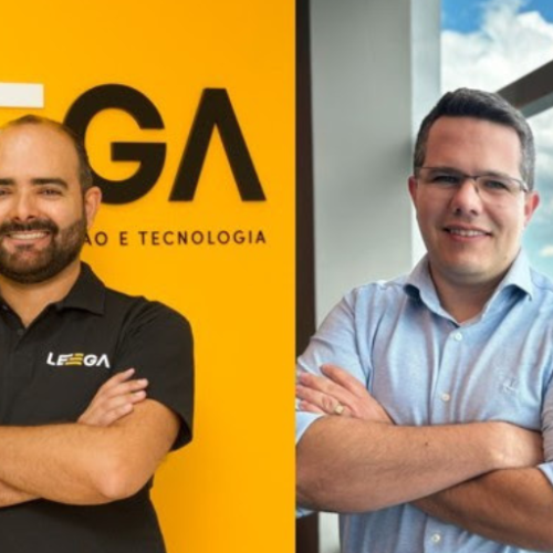 À esquerda, Karlos Silva, diretor de Parcerias da Leega, e à direita, Diego Caxito, diretor de Tecnologia da Casas Bahia
Fotos / divulgação: Leega e Casas Bahia