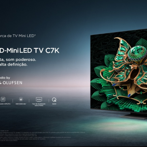 TCL lança no Brasil a C7K QD-Mini LED, TV 4K de até 115” com imagem de cinema e som imersivo