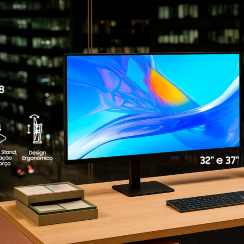 Aumente sua produtividade com o novo monitor ViewFinity S8 de 37 polegadas, da Samsung